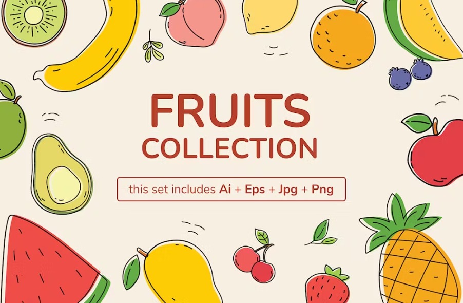 Free Fruit Organic Illustrations Collections Download