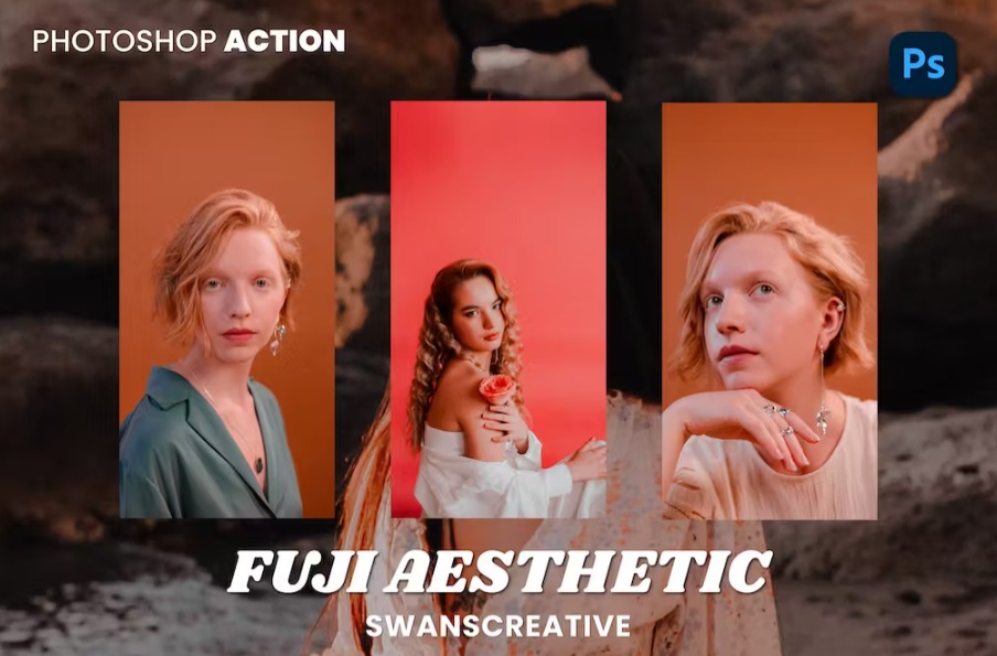 Free Fuji Aesthetic Photoshop Action Download