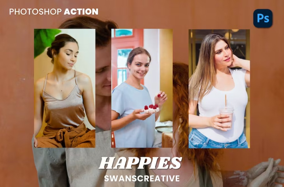 Free Happies Photoshop Action Download