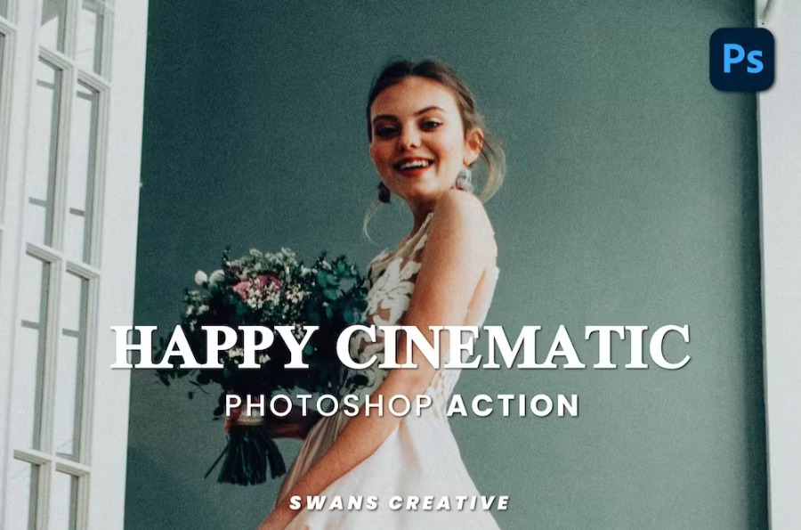 Free Happy Cinematic Photoshop Action Download