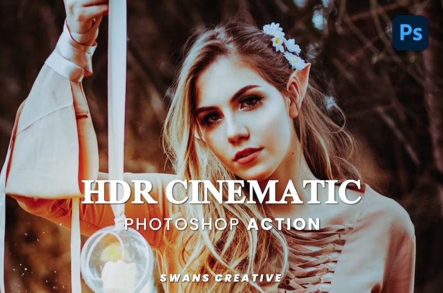 Free HDR Cinematic Photoshop Action Download