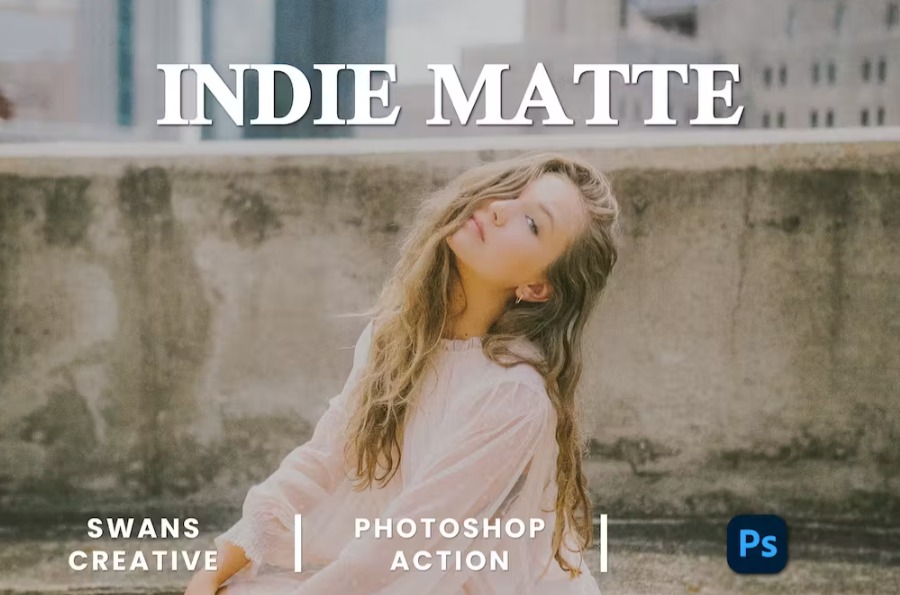 Free Indie Matte Photoshop Action Download