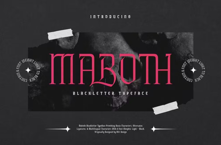 Free Maboth Typeface Font Download