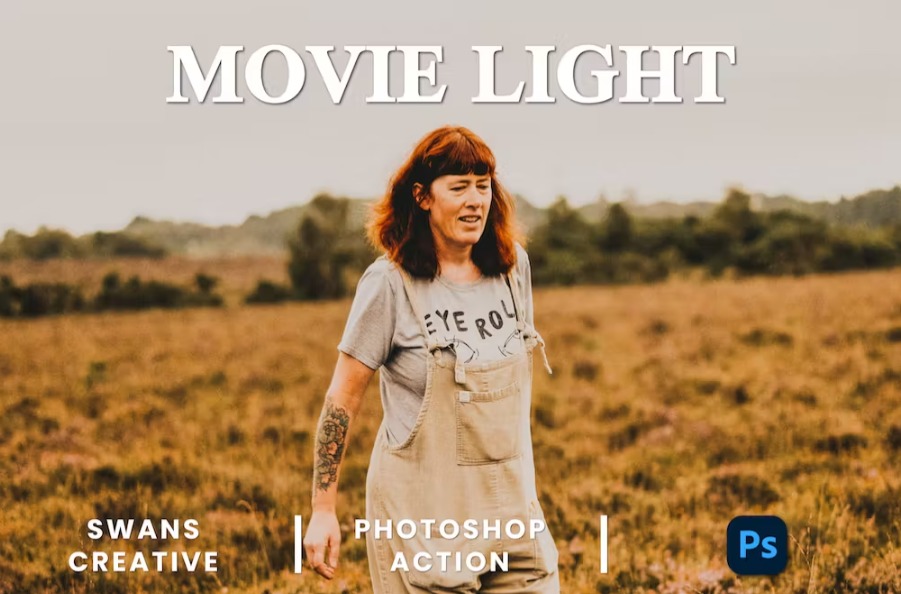 Free Movie Light Photoshop Action Download