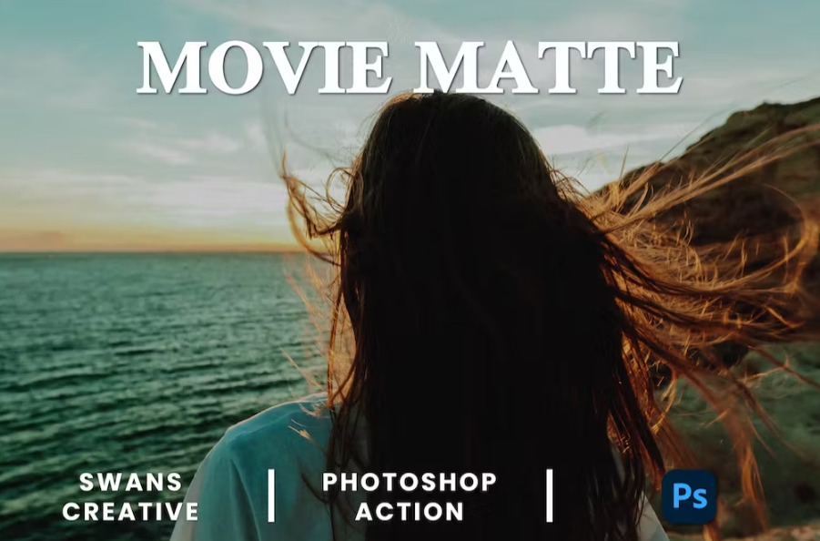 Free Movie Matte Photoshop Action Download