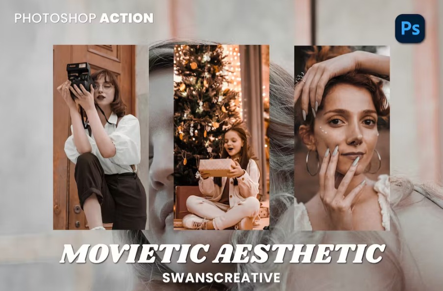 Free Movietic Aesthetic Photoshop Action Download