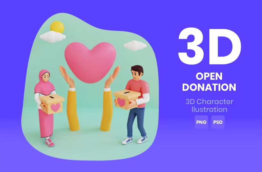 Free Open Donation 3D Character Template Download