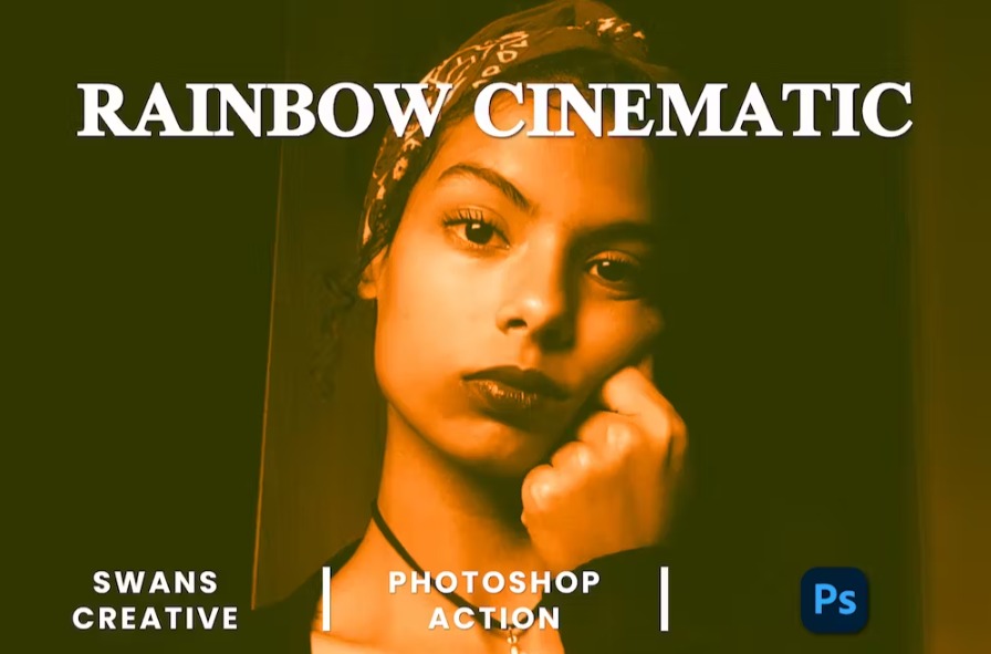 Free Rainbow Cinematic Photoshop Action Download