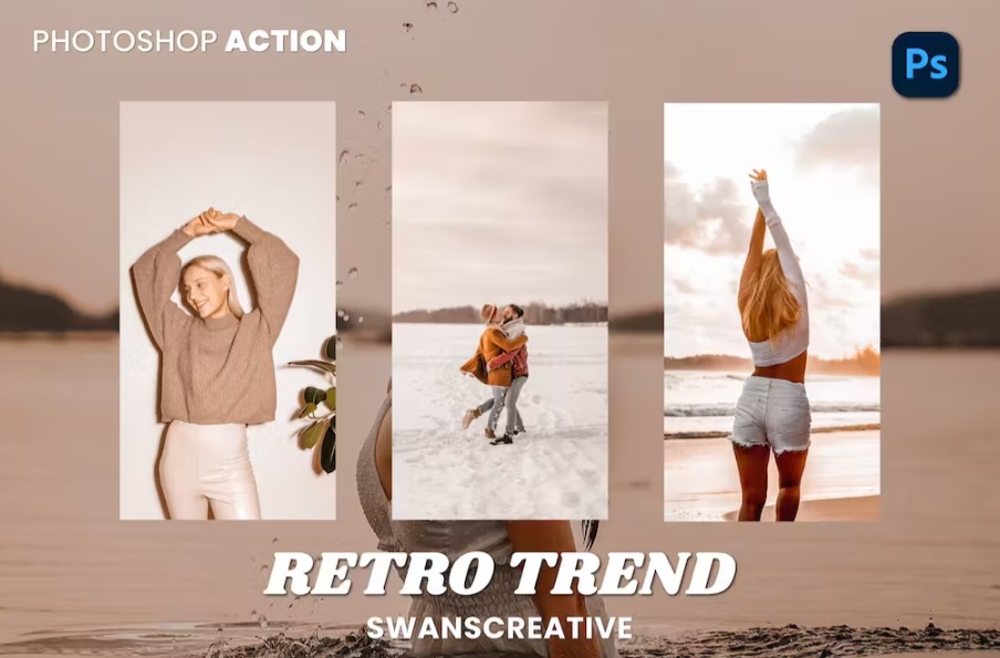 Free Retro Trend Photoshop Action Download