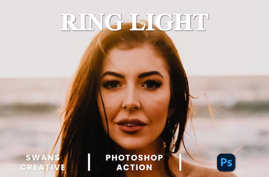 Free Ring Light Photoshop Action Download