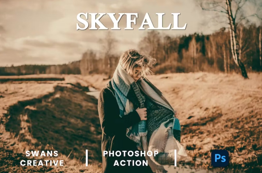 Free Skyfall Photoshop Action Download