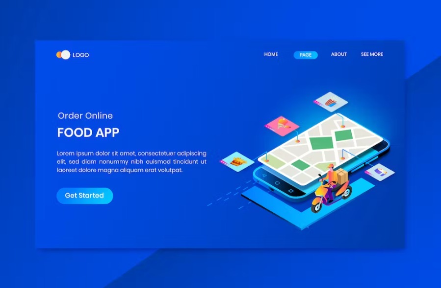 Free Shipper Online Isometric Landing Page Template Download